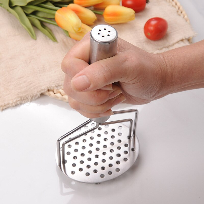 Dvoslojna gnječilica za krumpir od nehrđajućeg čelika, drobilica za kivi Sjeckalica za slatki krumpir, sokovnik za voće Kuhinjski novi dodaci bez napora