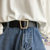 Retro ženski remen sa metalnom kopčom - eko koža