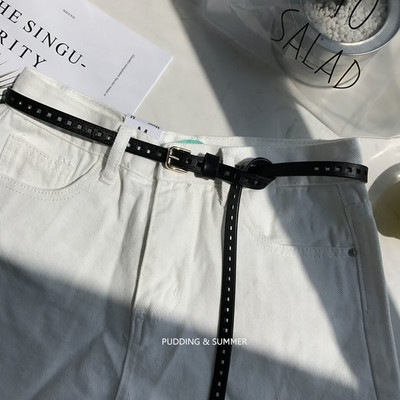 Novi model ženskog kožnog remena crne boje