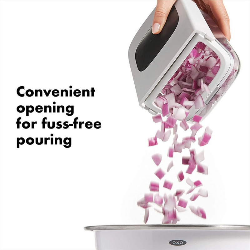 Sjeckalica za povrće i luk s posudom za pohranu Oštrice od nehrđajućeg čelika Drobilica hrane Kuhinjski rezač Alat Voće Gadget Dodaci