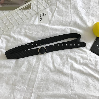 Ženski tekstilni remen sa okruglom metalnom kopčom