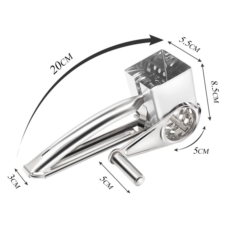 Rotacijski ribež za sir Rezač za maslac Rezač za sir od nehrđajućeg čelika s ručnim bubnjevima Mlin za češnjak Kuhinjski alati