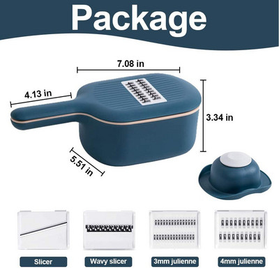Sjeckalica za povrće Rezač za mandoline Rezač za hranu Spiralizer Rezač za voće Rezač za luk i salatu Rezač za povrće Višenamjenski rezač za hranu