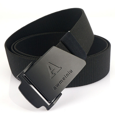 Férfi alkalmi textil öv fém csattal