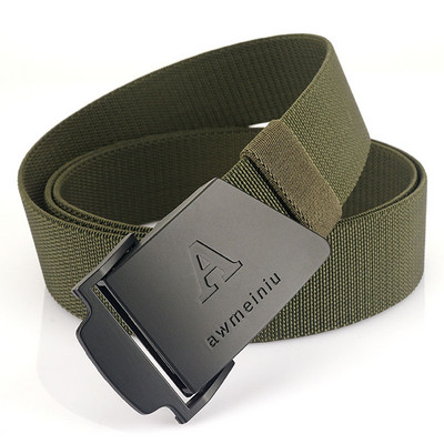 Férfi alkalmi textil öv fém csattal