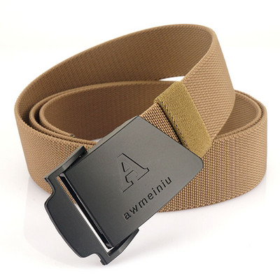 Férfi alkalmi textil öv fém csattal
