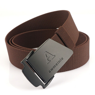 Férfi alkalmi textil öv fém csattal