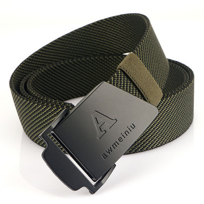 Férfi alkalmi textil öv fém csattal