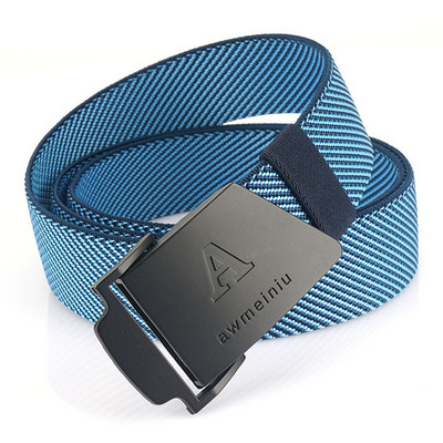 Férfi alkalmi textil öv fém csattal
