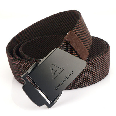 Férfi alkalmi textil öv fém csattal