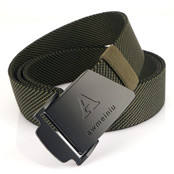 Férfi alkalmi textil öv fém csattal