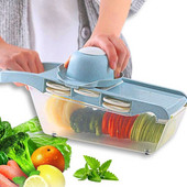 6 viename vaisių daržovių pjaustyklė Virtuvė Daugiafunkcis daržovių smulkintuvas Morkų bulvių trintuvas Daržovių pjaustytuvas