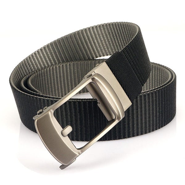 Férfi textil öv fém csattal