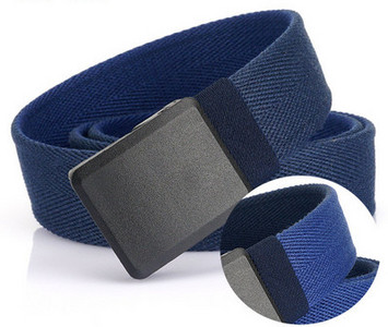 Vyriškas diržas, drobė, kasdienis, universalus, be metalo, plastikinis, sagtis