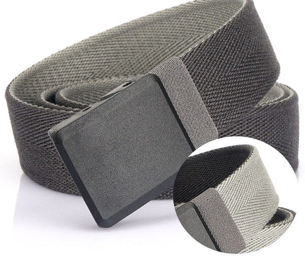 Vyriškas diržas, drobė, kasdienis, universalus, be metalo, plastikinis, sagtis