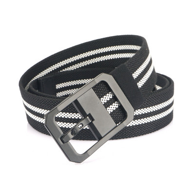 Lezser textil öv szögletes fém csattal férfiaknak