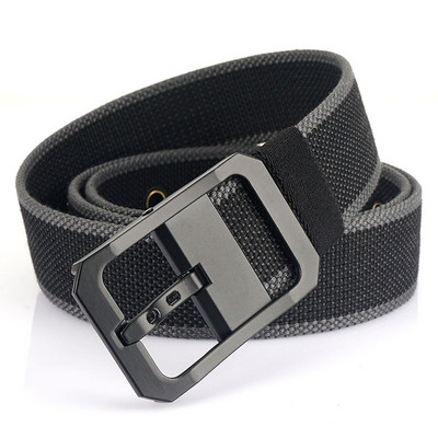 Lezser textil öv szögletes fém csattal férfiaknak
