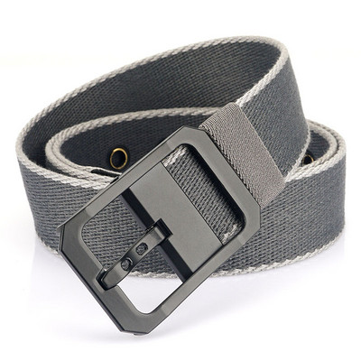 Lezser textil öv szögletes fém csattal férfiaknak