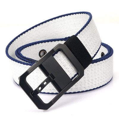 Lezser textil öv szögletes fém csattal férfiaknak