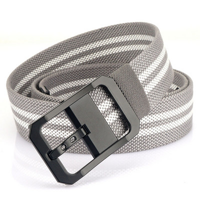 Lezser textil öv szögletes fém csattal férfiaknak