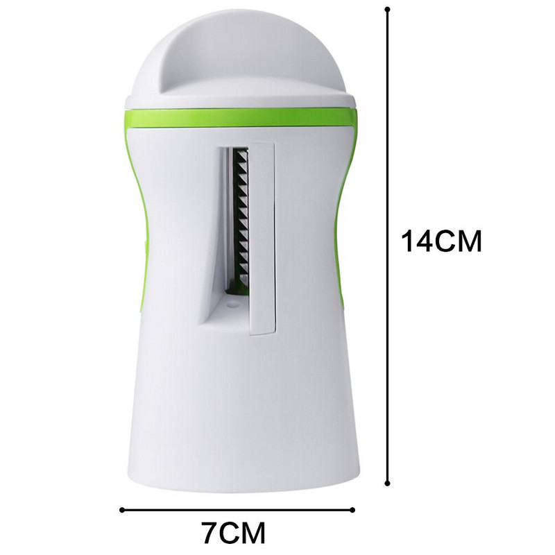 1 db-os pengék zöldséges spirálszeletelő csavaró kézi spirálvágó gyümölcsreszelő főzőeszközök spagettitészta konyhai kütyü