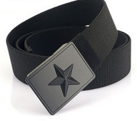 Curea elegantă pentru bărbați din material textil cu decor metalic cu stea