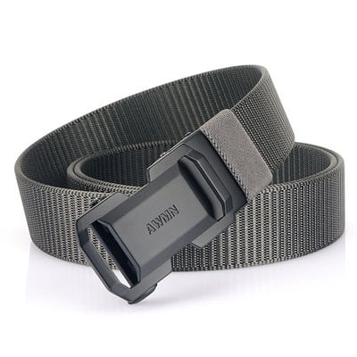 Curea textilă casual bărbătească cu cataramă metalică și inscripție