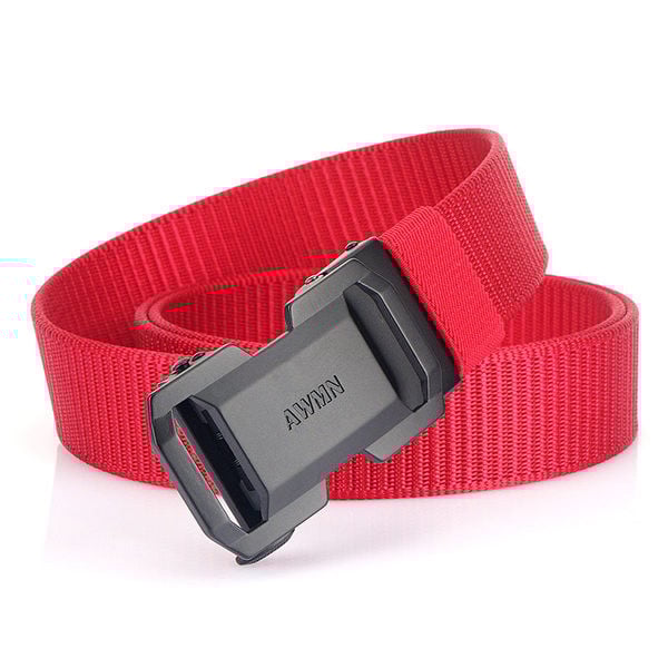 Curea textilă casual bărbătească cu cataramă metalică și inscripție