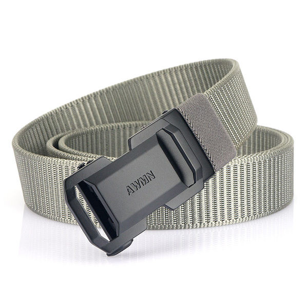 Curea textilă casual bărbătească cu cataramă metalică și inscripție