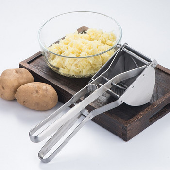 Многофункционална ризница за картофи от неръждаема стомана Издръжлива преса за зеленчуци и плодове Практични кухненски джаджи Инструменти за хранене с плодове и зеленчуци