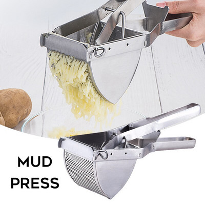 Rozsdamentes acél burgonyarizs többcélú, tartós zöldség-gyümölcstörő praktikus konyhai eszközök Gyümölcs-zöldség eszközök Étkezés