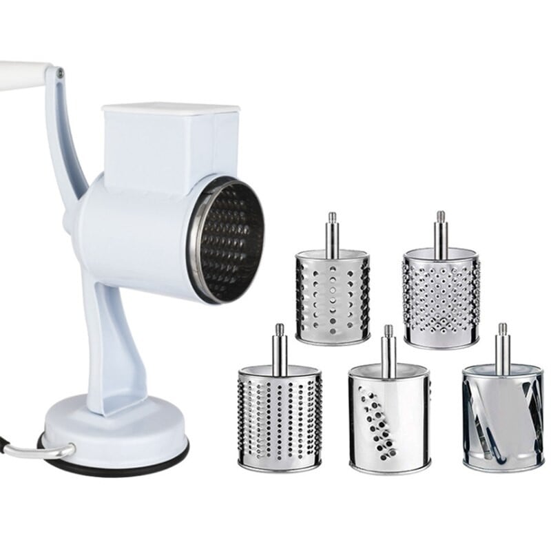 Új növényi sajtreszelő, rotációs aprító, kézi aprító salátaszeletelő, többfunkciós kézi reszelő, 5 pengés