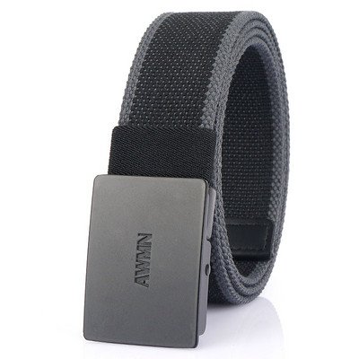 Stílusos férfi öv textilből, fém csattal