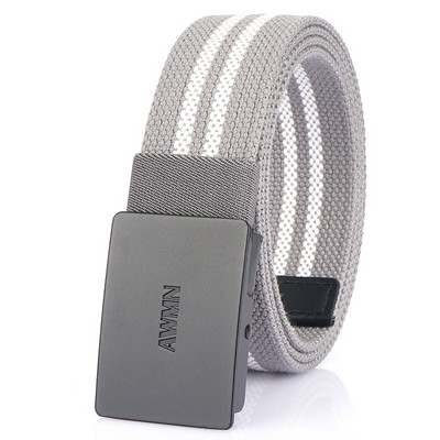 Stílusos férfi öv textilből, fém csattal