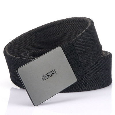 Stílusos férfi öv textilből, fém csattal