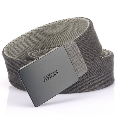 Stílusos férfi öv textilből, fém csattal