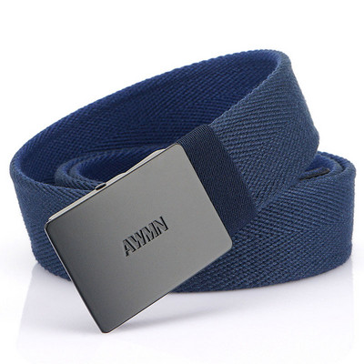 Stílusos férfi öv textilből, fém csattal