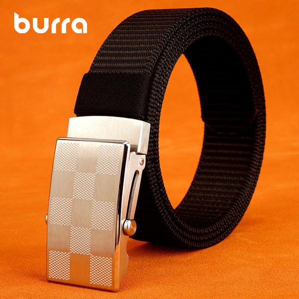 Cureaua de barbati textila cu catarama metalica dreptunghiulara