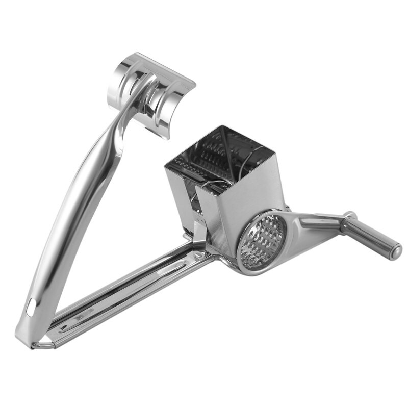 Rotary sajtreszelő-rozsdamentes acél sajtreszelő aprító vágó daráló sajthoz, növényi dióhoz, csokoládéhoz és egyebekhez