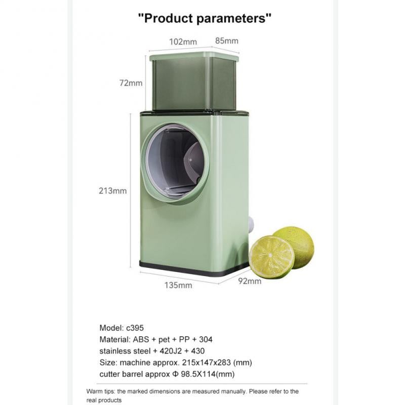 Rotációs zöldségvágó multifunkcionális zöldség aprító Hagyma burgonya sárgarépa vágó sajtreszelő Konyhai zöldséges eszközök