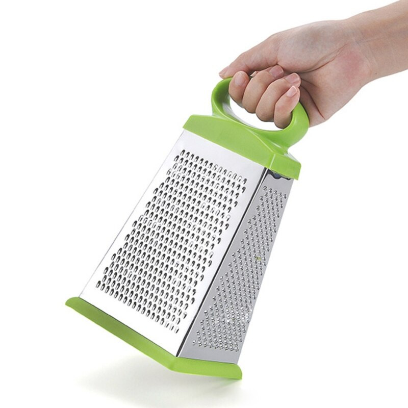 91AD professzionális kézi élelmiszer-aprító dobozos reszelő négyoldalas rozsdamentes acél anyaggal parmezán zöldség gyömbérhez