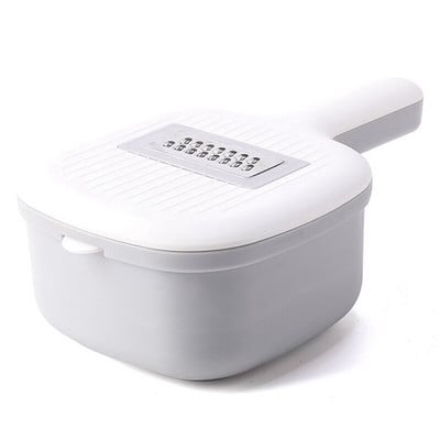 ABSF többfunkciós zöldségvágó, vízkanál alakú, kétrétegű lefolyó, 2 pengés gyümölcs- és zöldségszeletelő reszelő