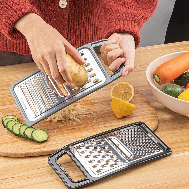 LBER 2 DB sajtreszelő többcélú zöldségszeletelő, hordozható kézi rozsdamentes acél reszelő konyhai állítható