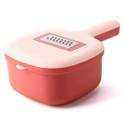 Többfunkciós zöldségvágó, vízkanál alakú, kétrétegű lefolyó, 2 pengés gyümölcs- és zöldségszeletelő reszelő