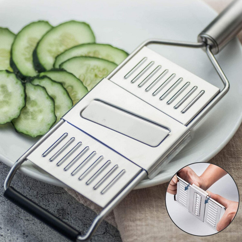 Zöldségszeletelő rozsdamentes acél aprító vágó reszelő káposzta aprító kézi ételaprító Konyhai eszközök Hordozható tartozékok