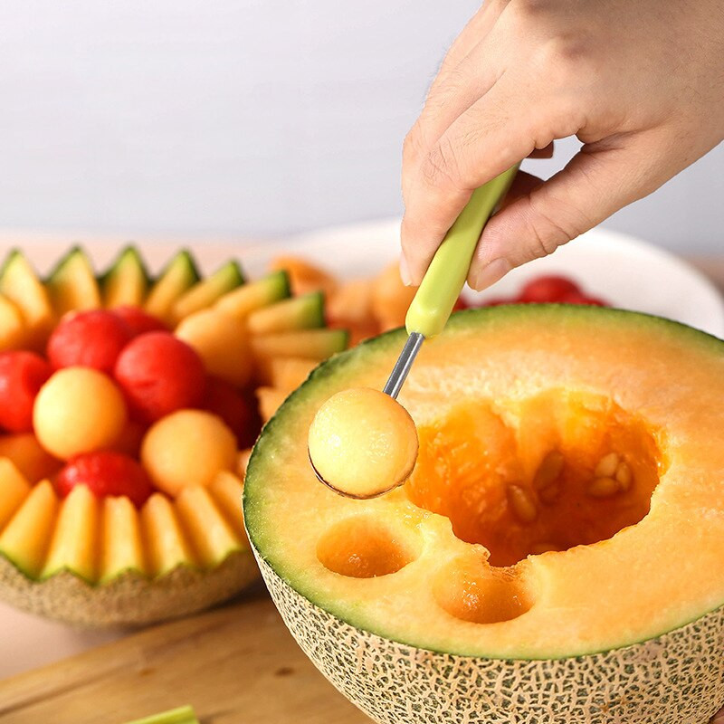 3 az 1-ben görögdinnyevágó gyümölcsásó labdafaragó készlet pépleválasztó Új edények konyhai és háztartási eszközök gyerekeknek