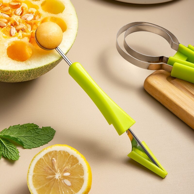 3 az 1-ben görögdinnyevágó gyümölcsásó labdafaragó készlet pépleválasztó Új edények konyhai és háztartási eszközök gyerekeknek