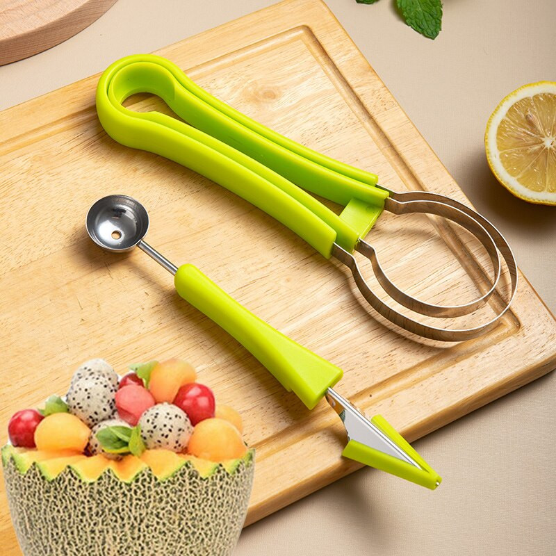 3 az 1-ben görögdinnyevágó gyümölcsásó labdafaragó készlet pépleválasztó Új edények konyhai és háztartási eszközök gyerekeknek