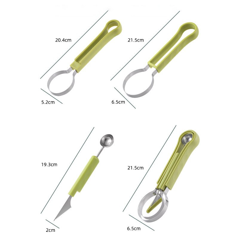 3 az 1-ben görögdinnyevágó gyümölcsásó labdafaragó készlet pépleválasztó Új edények konyhai és háztartási eszközök gyerekeknek