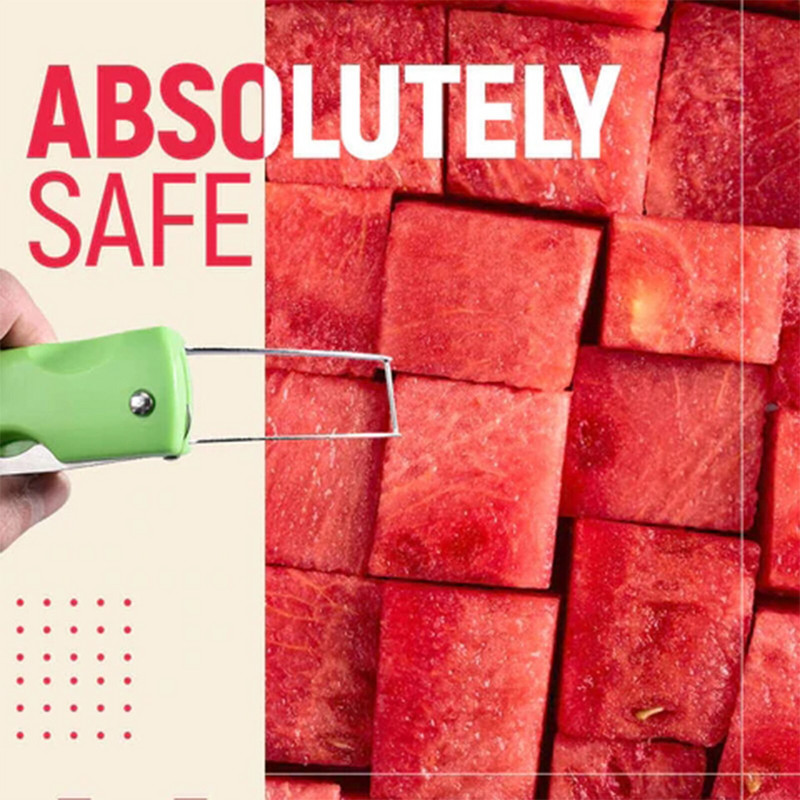 Új 3 az 1-ben rozsdamentes acél kézi görögdinnye vágó szeletelő gyümölcsgolyó kanál villa praktikus konyhai kellékek Accesorios De Cocina